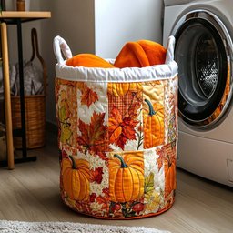 Rustic Haven Quilted Laundry Basket Anniversary Merch Gift
