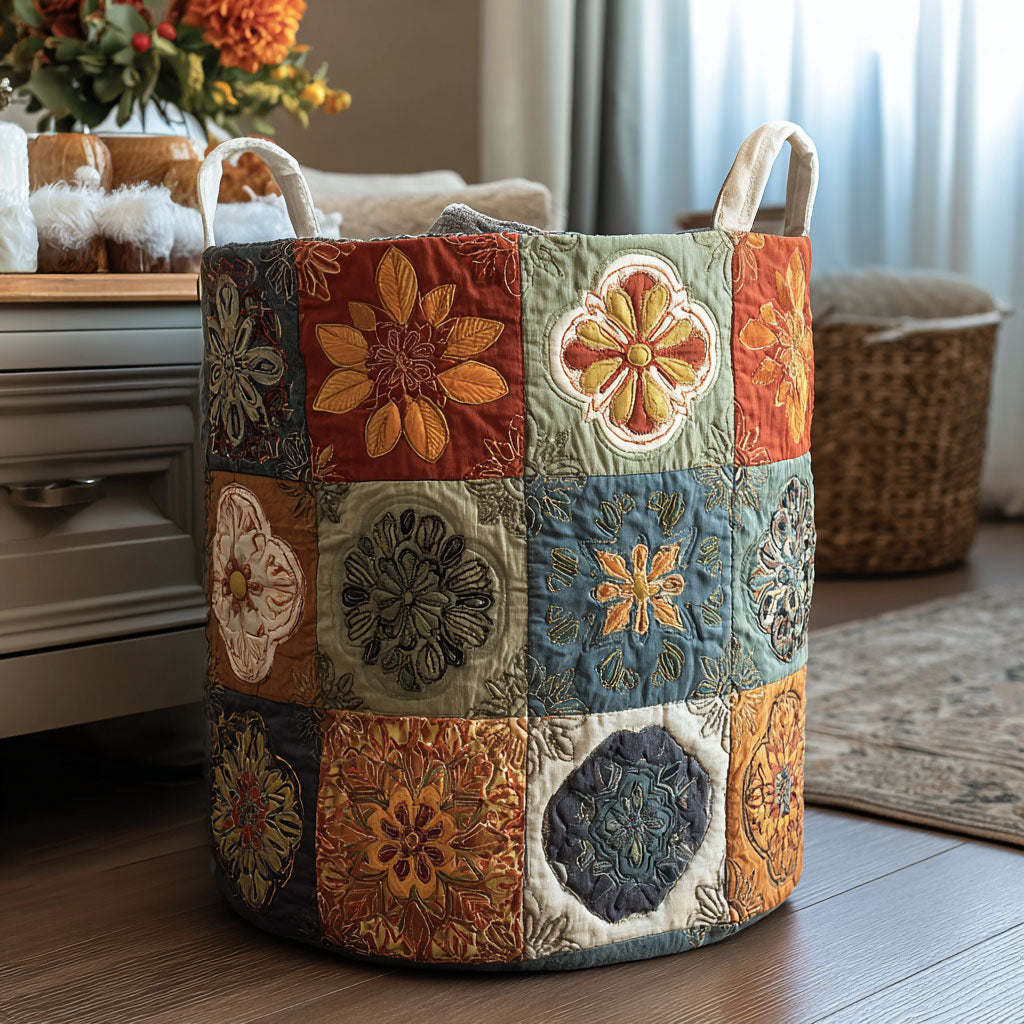 Peace Spiral Quilted Laundry Basket Top Choice For Housewarming