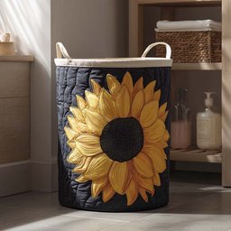 Midnight Sun Quilted Laundry Basket Merch For Dad