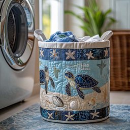 Ocean Drifter Quilted Laundry Basket Holiday Season Merch