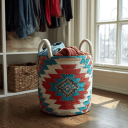 River Flame Quilted Laundry Basket Gift Idea For Busy Families