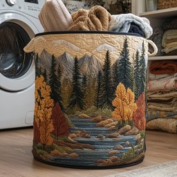 Forest Quilted Laundry Basket Excellent Gift For Her