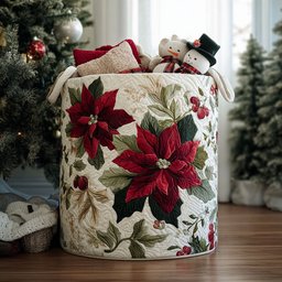 Merry Glow Lane Quilted Laundry Basket Perfect Gift For Apartment Living
