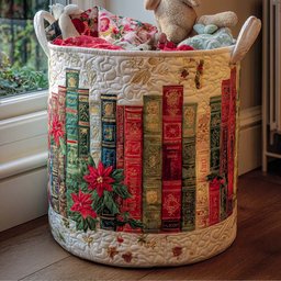 Seasonal Shelves Quilted Laundry Basket Great Stocking Stuffer