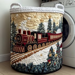 Holiday Express Quilted Laundry Basket Father�s Day Merch Gift