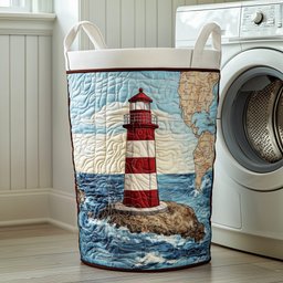 Nautical Lighthouse Quilted Laundry Basket Top Choice For Housewarming