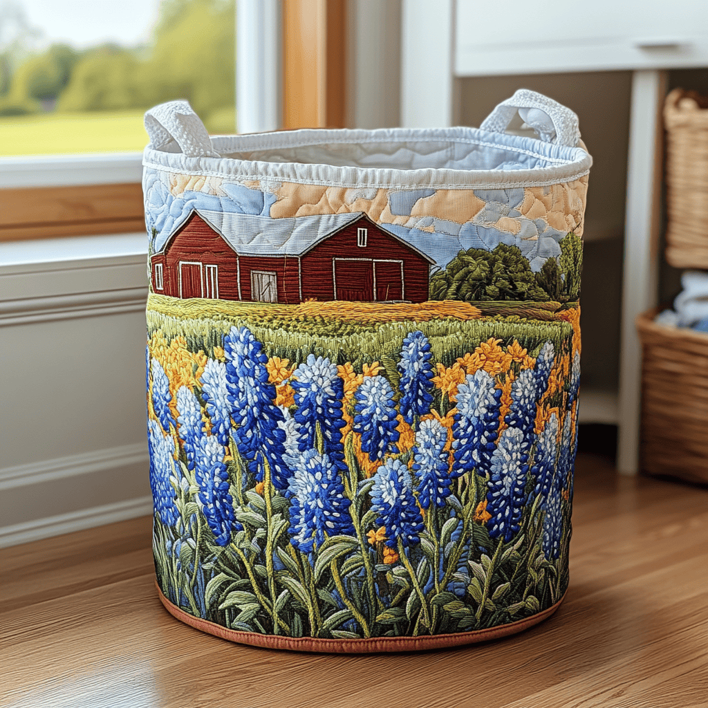 Sunny Cottage Quilted Laundry Basket Back To School Merch
