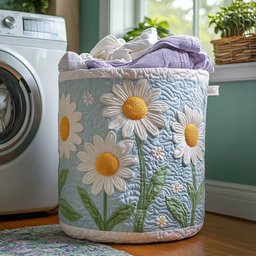 Garden Breeze Quilted Laundry Basket Christmas Merch Gift