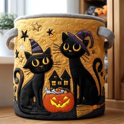 Pumpkin Prowler Quilted Laundry Basket Merch For Mom