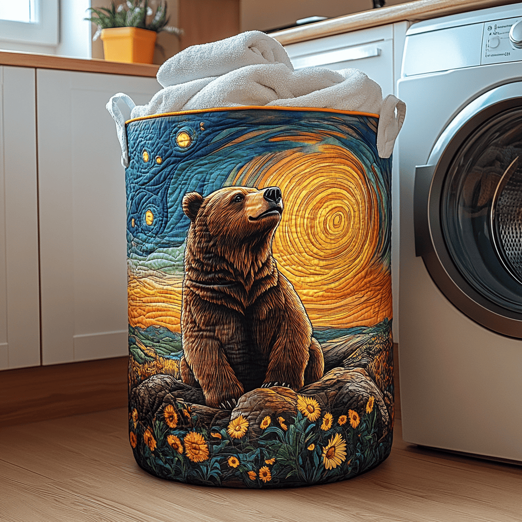 Noble Bear Quilted Laundry Basket Back To School Merch