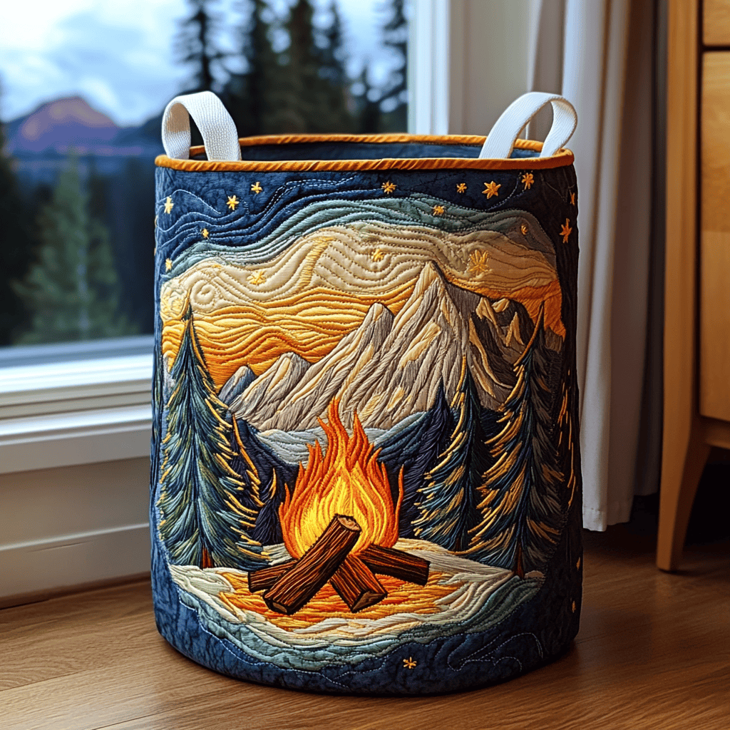 Warm Sparks Quilted Laundry Basket Perfect Gift For Your House