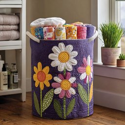 Timeless Blooming Quilted Laundry Basket Fall Merch Pick