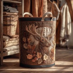Woodland Sovereign Quilted Laundry Basket Holiday Merch Gift