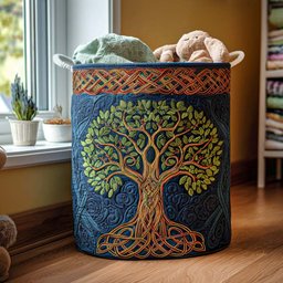 Life Journey Quilted Laundry Basket Father�s Day Merch Gift