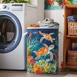 Sea Spirit Quilted Laundry Basket Gift To Brighten Their Day