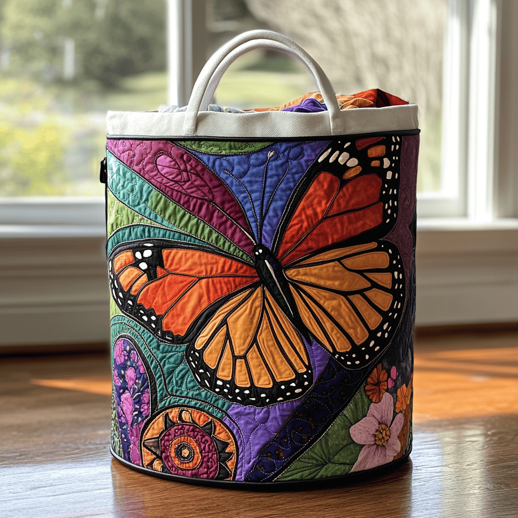 Monarch Dream Quilted Laundry Basket Must-Have Home Essential
