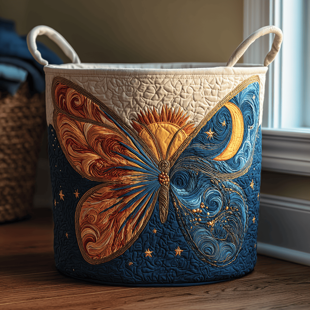 Garden Wings Quilted Laundry Basket Holiday Favorite Gift