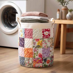 Flora Flower Quilted Laundry Basket Graduation Merch Gift