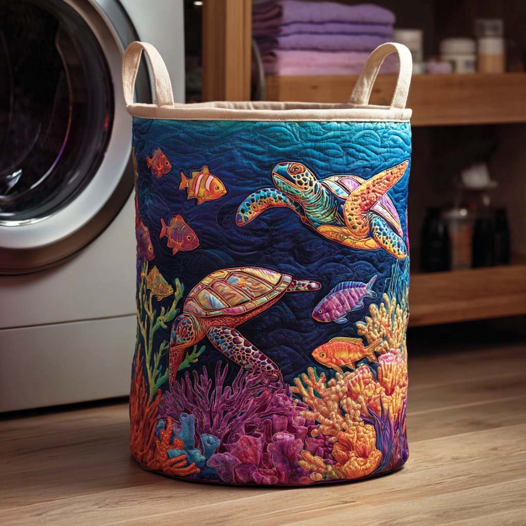 Turtle Bay Quilted Laundry Basket Mother�s Day Merch Gift
