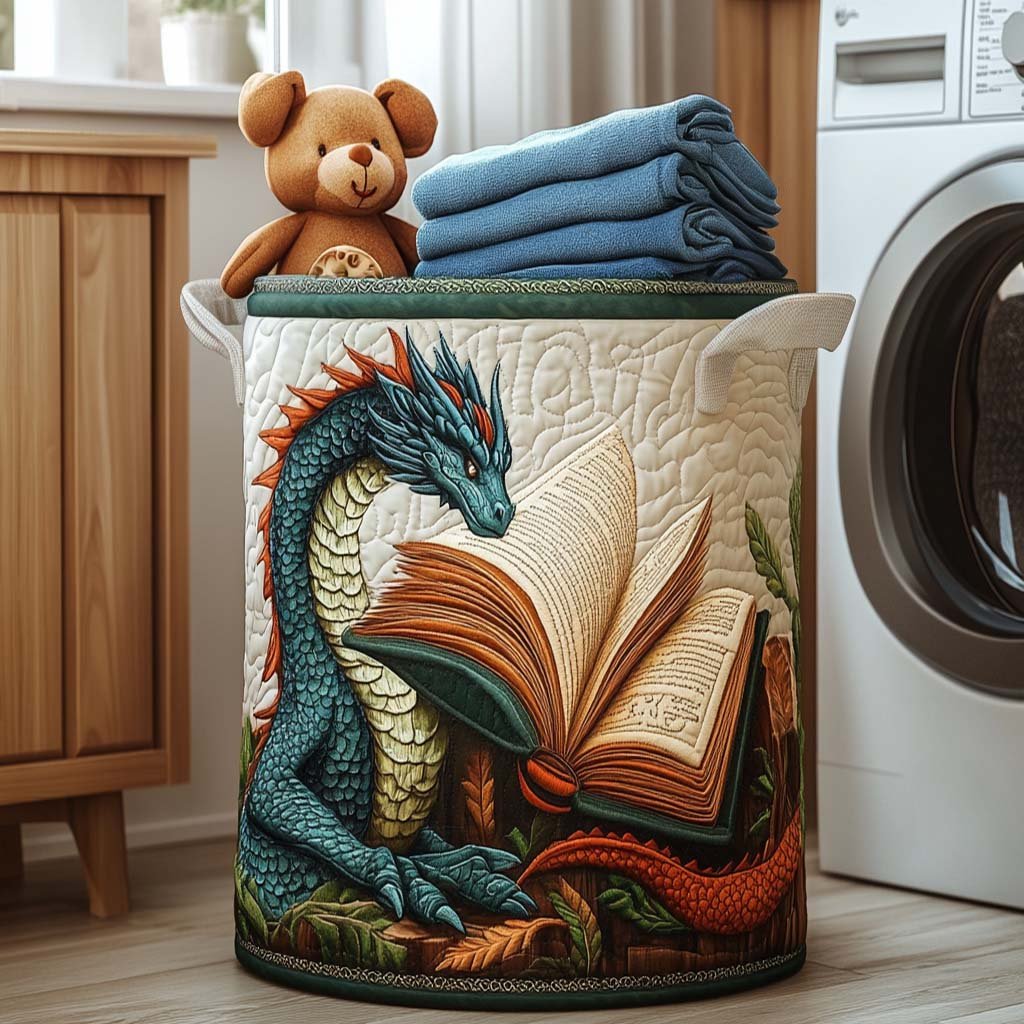 Sacred Flame Quilted Laundry Basket Thanksgiving Merch Gift