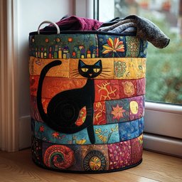 Twilight Charm Quilted Laundry Basket New Year Merch Gift