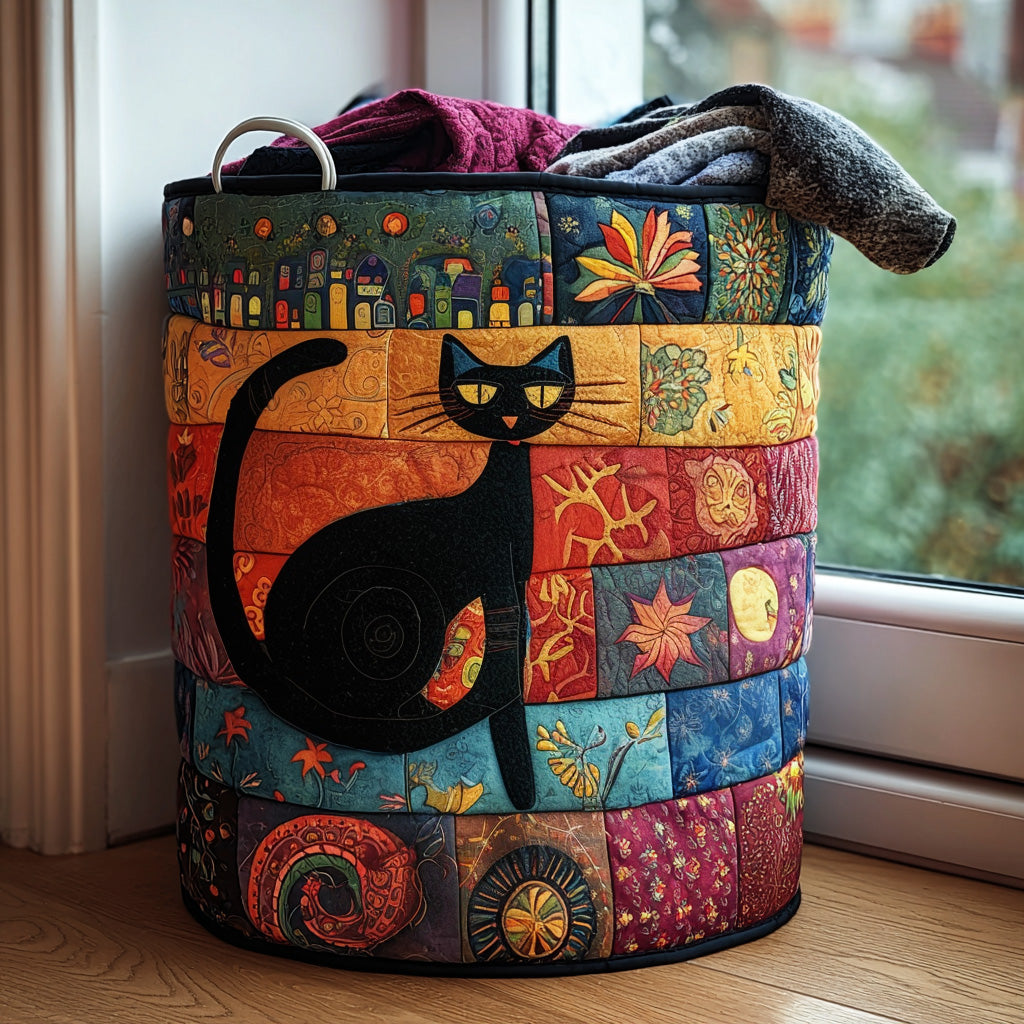 Twilight Charm Quilted Laundry Basket New Year Merch Gift