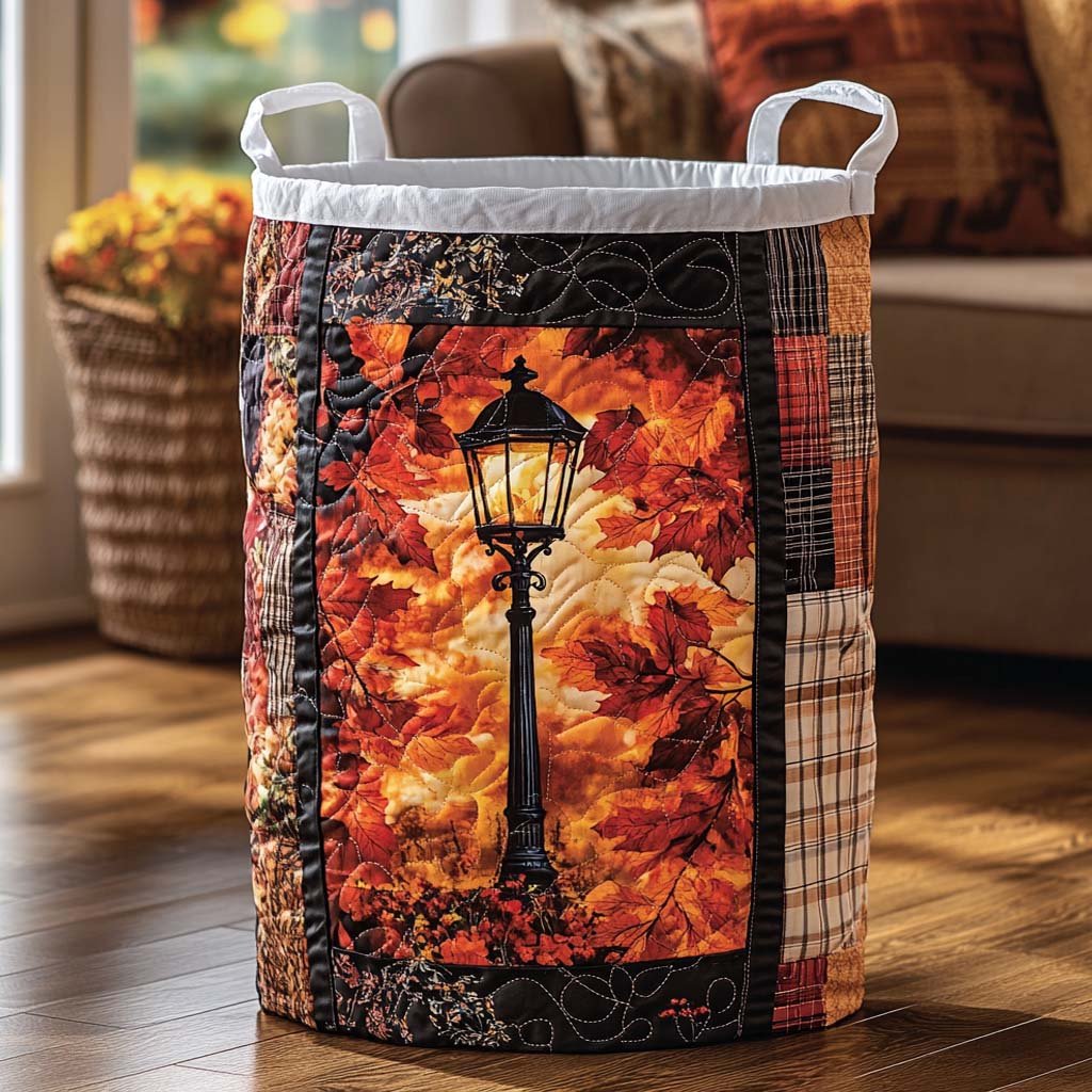Lantern Path Quilted Laundry Basket Holiday Favorite Gift