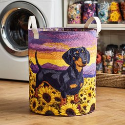 Petal Chase Quilted Laundry Basket Holiday Gift For Laundry Lovers Birthday Merch Gift