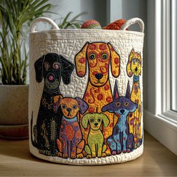 Wagging Wonders Quilted Laundry Basket Mother�s Day Merch Gift