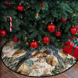Christmas Blessing Quilted Christmas Tree Skirt
