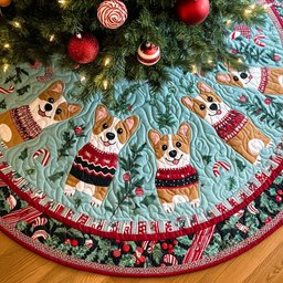 Winter Wonderland Pals Quilted Christmas Tree Skirt