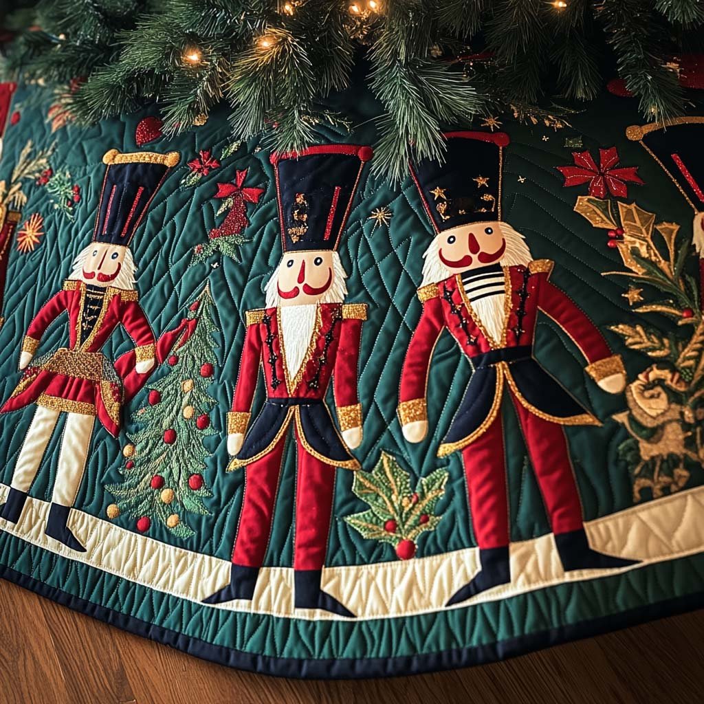 Christmas Brigade Quilted Christmas Tree Skirt