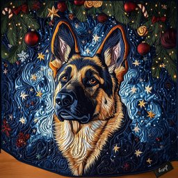 Shepherd Winter Tale Quilted Christmas Tree Skirt