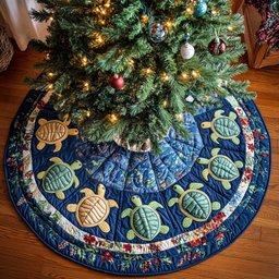 Sea Breeze Gathering Christmas Quilted Tree Skirt