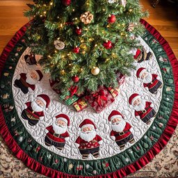 Christmas Cheer Christmas Quilted Tree Skirt