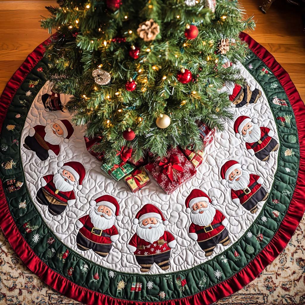 Christmas Cheer Christmas Quilted Tree Skirt