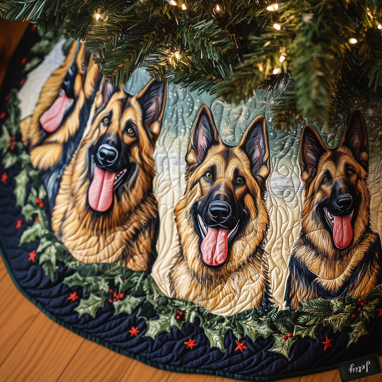 Shepherd Snowflake Bliss Quilted Christmas Tree Skirt