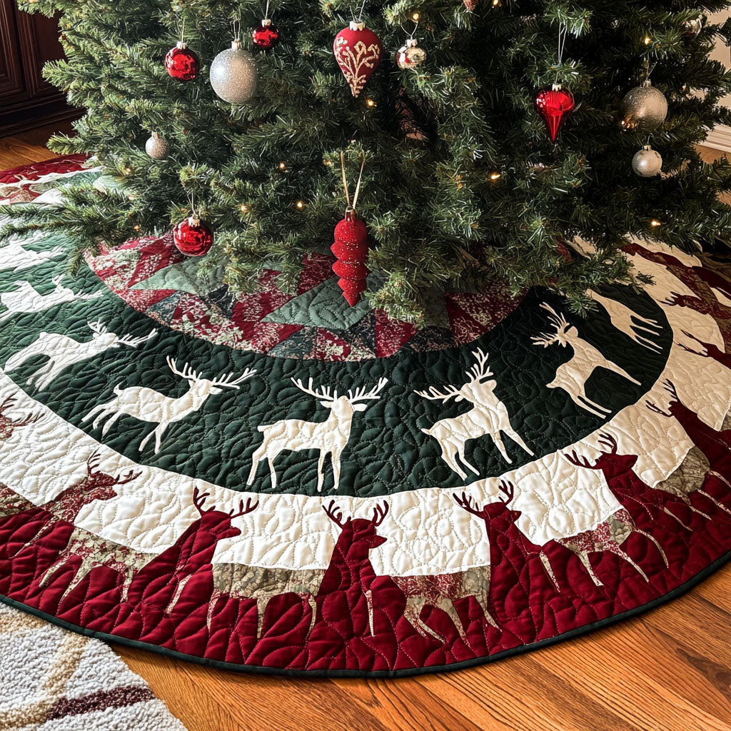 Christmas Haven Quilted Christmas Tree Skirt