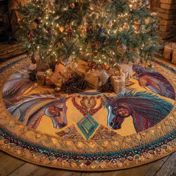 Golden Spirit Quilted Tree Skirt