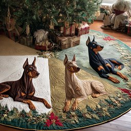 Regal Christmas Guardian Christmas Quilted Tree Skirt