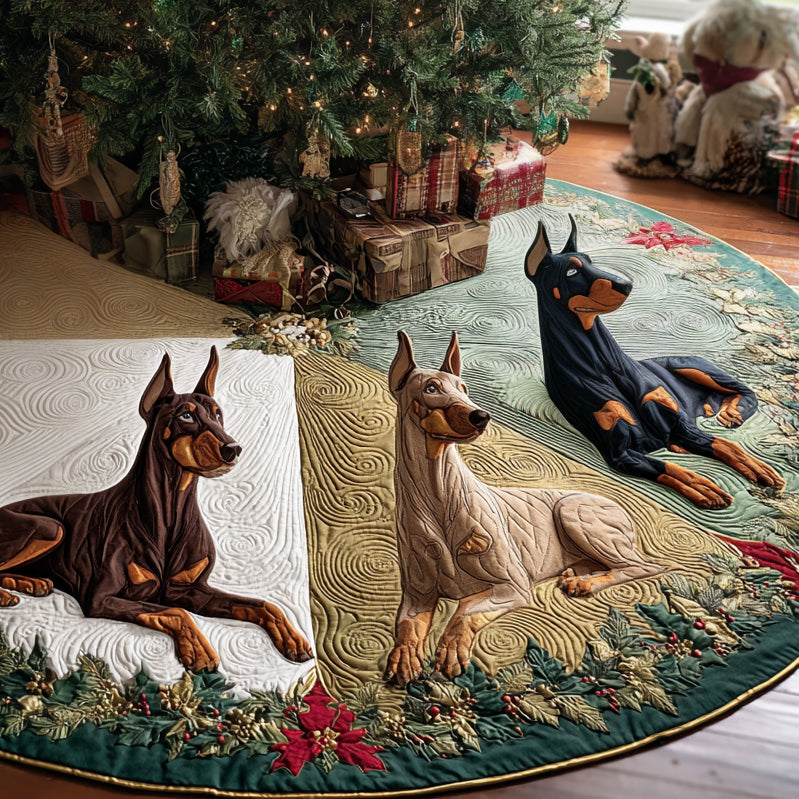 Regal Christmas Guardian Christmas Quilted Tree Skirt