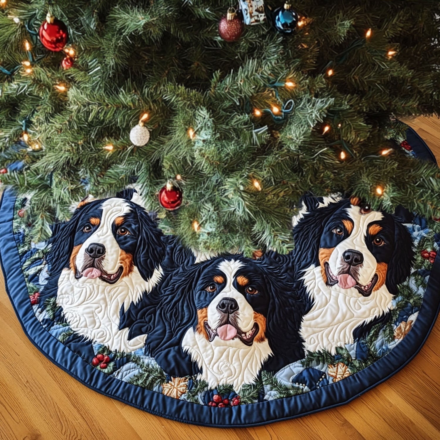 Alpine Protector Quilted Christmas Tree Skirt