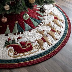 Santa Letter Christmas Quilted Tree Skirt