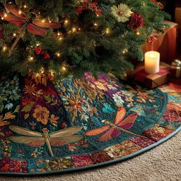 Autumn Wings Christmas Quilted Tree Skirt