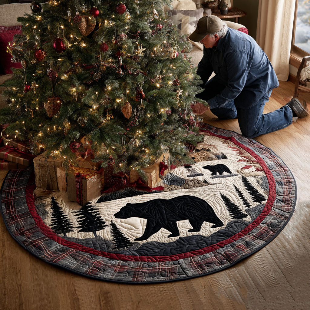 Forest Tracker Plaid Christmas Quilted Tree Skirt