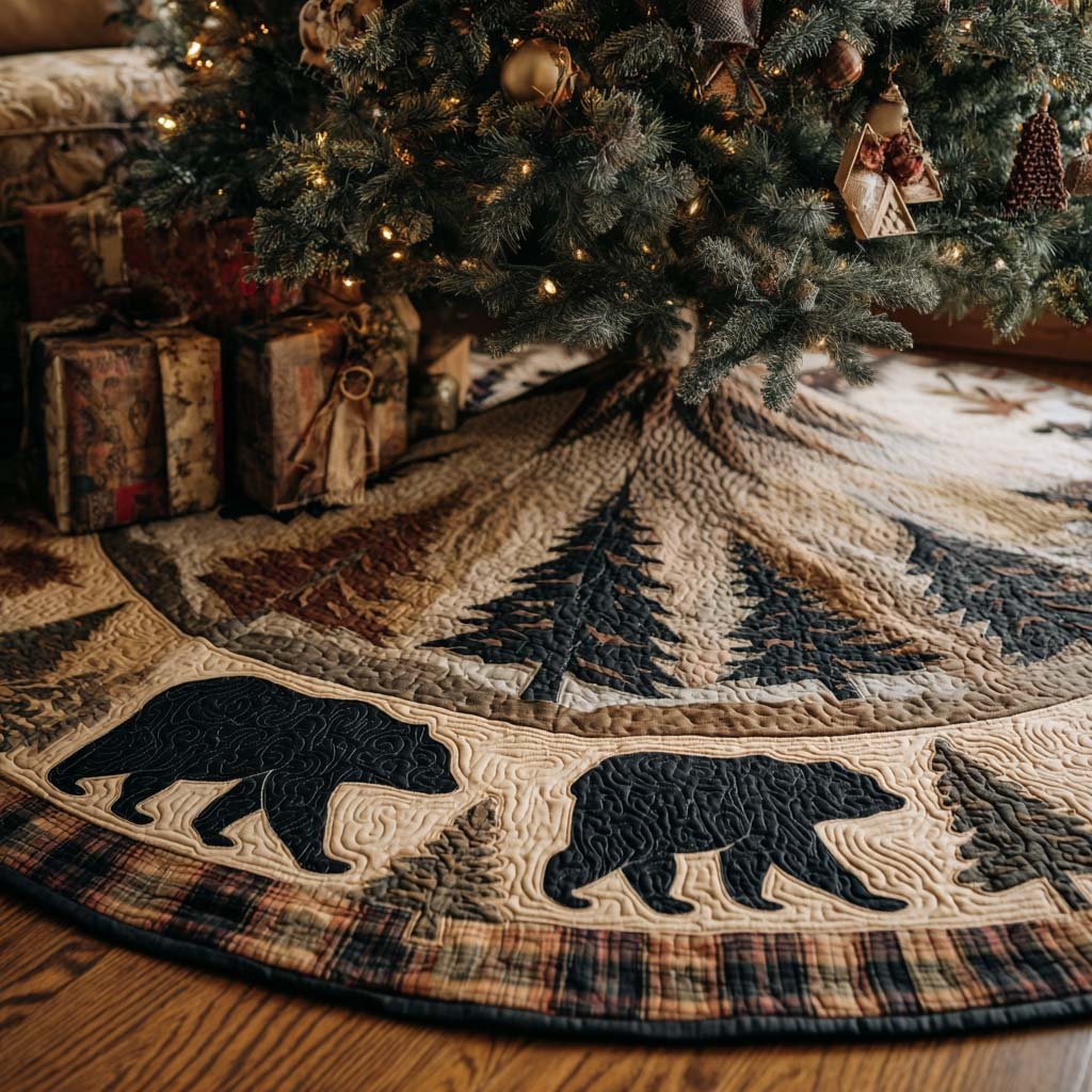 Forest Delight Christmas Quilted Tree Skirt