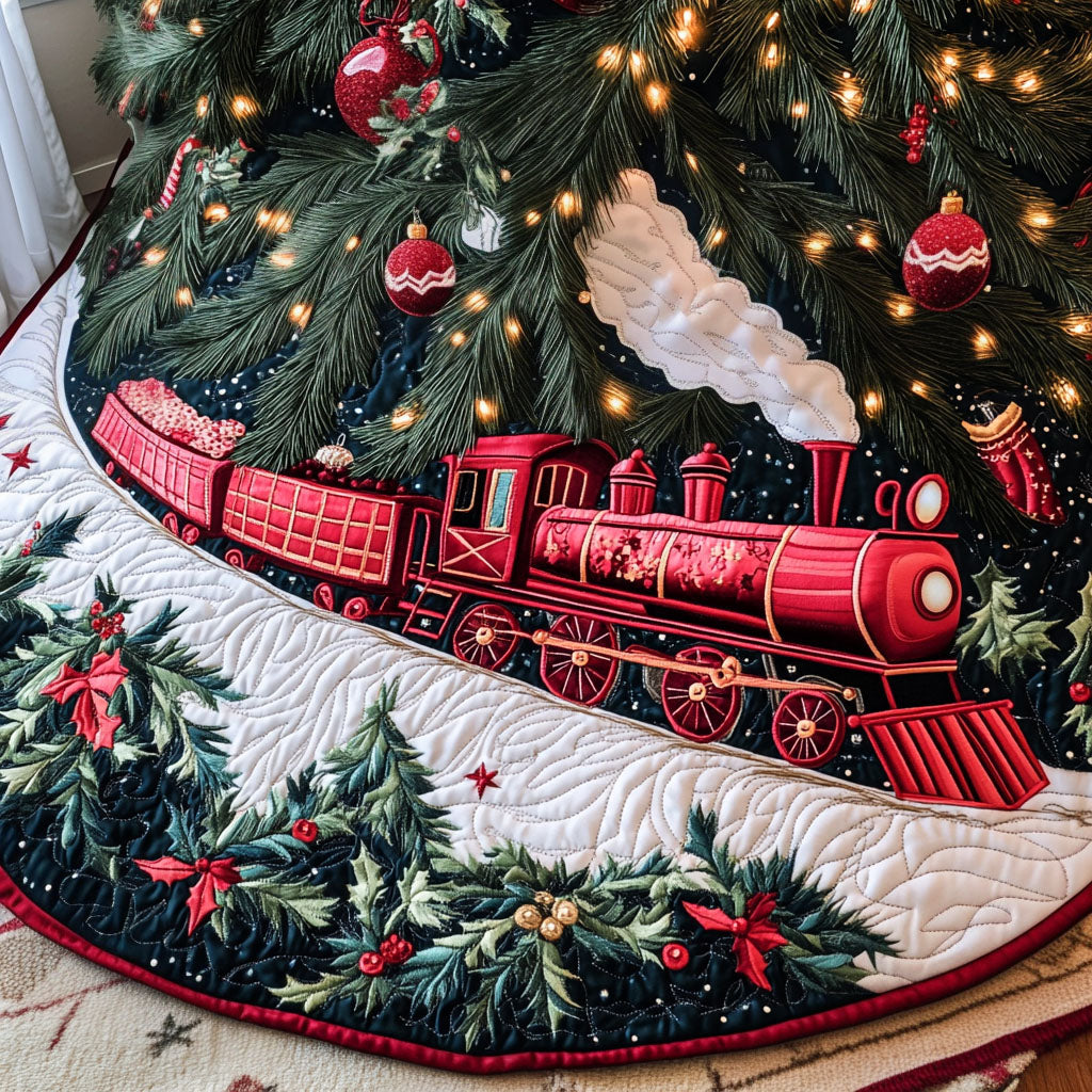 Illuminated Dreams Quilted Christmas Tree Skirt