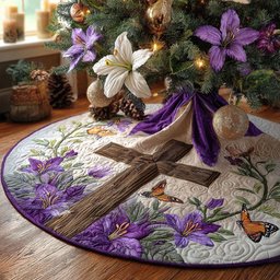 Everlight Grace Christmas Quilted Tree Skirt