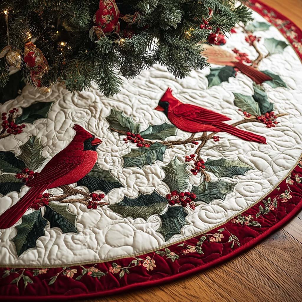 Magic Dust Christmas Quilted Tree Skirt