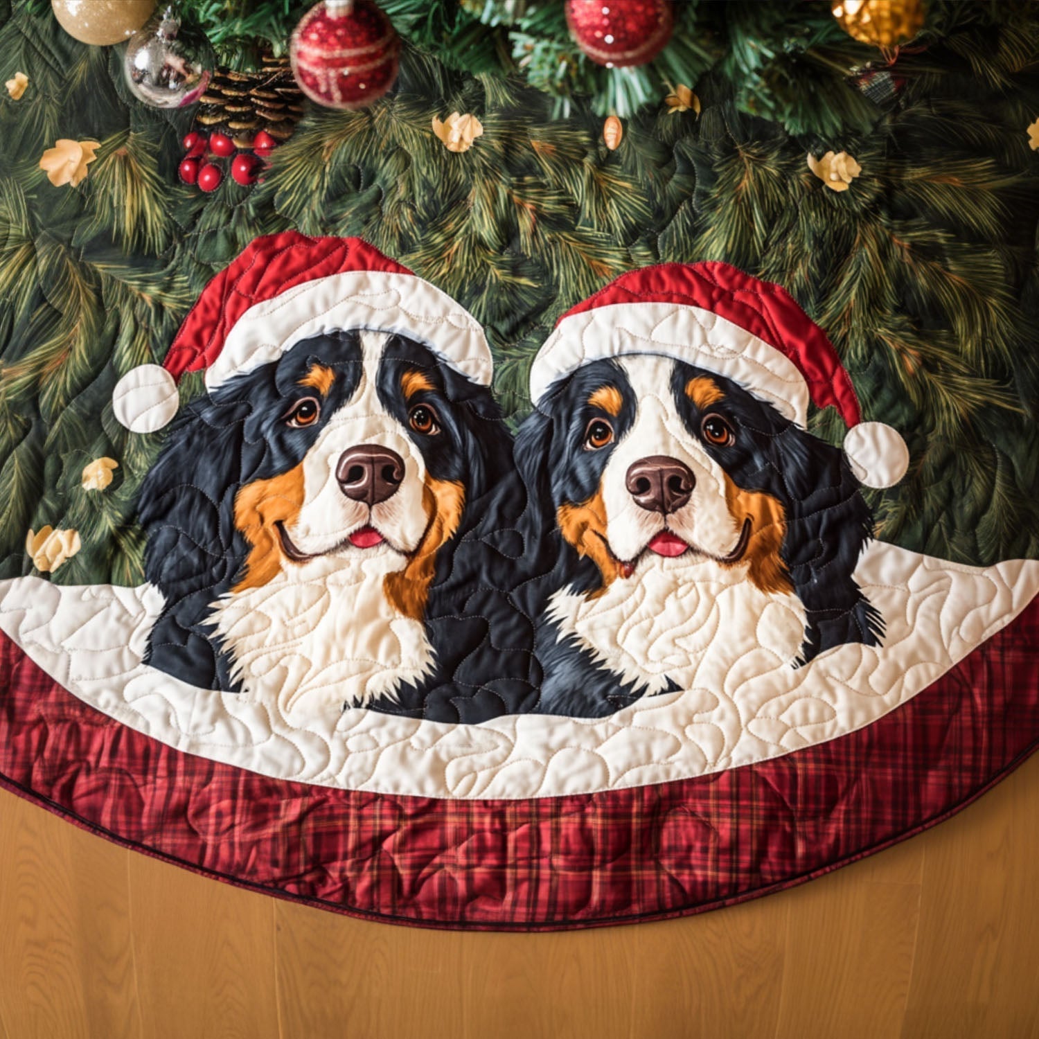 Mountain Pride Quilted Christmas Tree Skirt